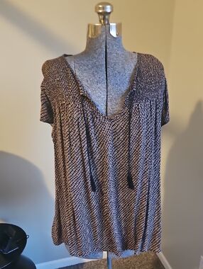 Lucky Brand Boho Oversized 100% Rayon Top
